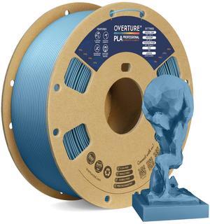 OVERTURE PLA Plus (PLA+) Filament 1.75mm PLA Professional Toughness Enhanced PLA Roll, Cardboard Spool, Premium PLA 1kg(2.2lbs), Dimensional Accuracy 99% Probability +/- 0.03mm (Gray Blue)