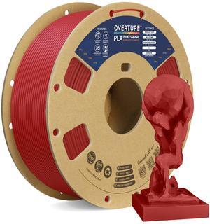 OVERTURE PLA Plus (PLA+) Filament 1.75mm PLA Professional Toughness Enhanced PLA Roll, Cardboard Spool, Premium PLA 1kg(2.2lbs), Dimensional Accuracy 99% Probability +/- 0.03mm (Fresh Red)