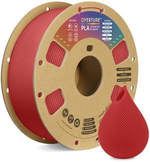 OVERTURE PLA Filament 1.75mm PLA 3D Printer Filament, 1kg Cardboard Spool (2.2lbs), Dimensional Accuracy +/- 0.03mm, Fit Most FDM Printer (Fresh Red)