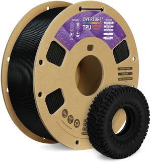 OVERTURE TPU Filament 1.75mm Flexible TPU Roll, Soft 3D Printer Consumables, 1kg Spool (2.2 lbs), Dimensional Accuracy +/- 0.03 mm