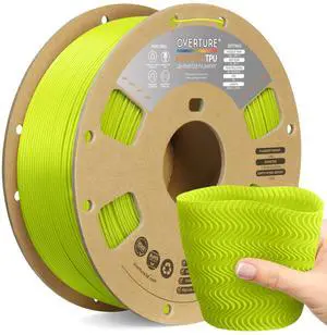 OVERTURE TPU High Speed Filament 1.75mm Flexible 95A TPU Roll, 3D Printer Filament,Dimensional Accuracy +/- 0.03 mm, Fit Most FDM Printer (HS TPU Grass Green)