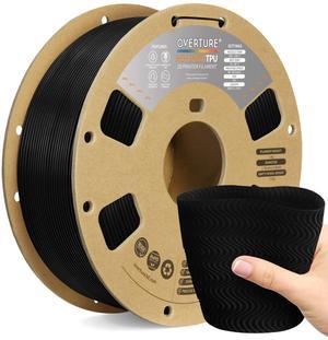 OVERTURE TPU High Speed Filament 1.75mm Flexible 95A TPU Roll, 3D Printer Filament,Dimensional Accuracy +/- 0.03 mm, Fit Most FDM Printer (HS TPU Black)