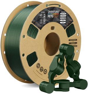 OVERTURE PETG Filament 1.75mm, 3D Printer Filament, 1kg Filament (2.2lbs), Dimensional Accuracy 99% Probability +/- 0.03 mm, Fit Most FDM Printer (Army Green)
