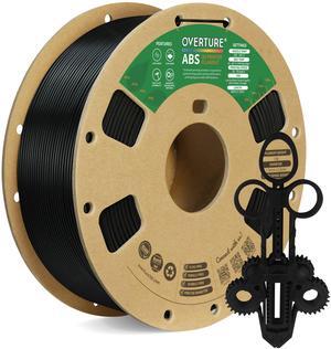 OVERTURE ABS Filament 1.75mm, ABS 1kg Spool (2.2lbs),3D Printer Filament,Dimensional Accuracy +/- 0.03 mm, Fit Most FDM Printer (Black)