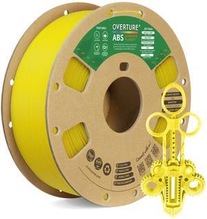 OVERTURE ABS Filament 1.75mm, ABS 1kg Spool (2.2lbs),3D Printer Filament,Dimensional Accuracy +/- 0.03 mm, Fit Most FDM Printer (Yellow)