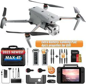 Autel Robotics EVO MAX 4T Visiable/Zoom/Thermal/L-aser 4 Cameras in One Drone 50MP&1/1.28" CMOS 8K Camera 1-160x Super Zoom 640×512 Thermal Resolution 16.43737 ft L-aser Range A-Mesh 1.0
