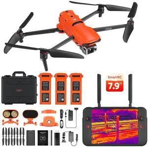 Autel Robotics Evo II Dual 640T V3 Thermal Camera Rugged Bundle Thermal Drone with 640x512 Thermal Imaging with 1/1.28" RYYB CMOS 8K Sensor, 38Mins Flight Time 16x Digital Zoom 50 Megapixels