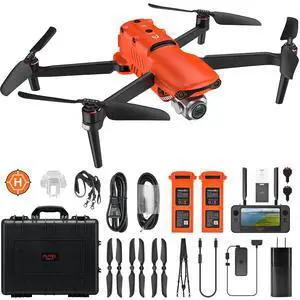 Autel Robotics EVO II Pro V3 Rugged Bundle (Orange) 6K HD Video Smart Controller Son-y 1" CMOS &12-Bit Image 6K HDR Video, Moonlight Algorithm 2.0 (ISO 44000) 40 Minutes, 15KM Transmission
