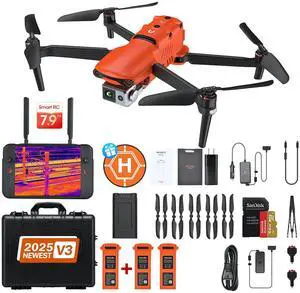 Autel Robotics EVO II DUAL 640T V3 Thermal Camera Smart Controller Bundle