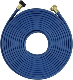 H2O WORKS Garden Flat Soaker Hose 1/2 in x 50ft,More Water Leakage, Heavy Duty Metal Hose Connector Ends, Perfect Delivery of Water,Garden Flower Bed and Vegetable Patch,Landscaping, Savings 80% Water