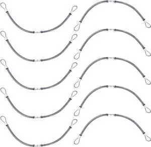 JAVIKA 200 PSI 1/8inch X 20-1/4inch Hose Restraints, Safety Whip Check Cable, Hose to Hose, for to Restraint, Fitting Connection, Check, Hydraulic, Pressure (10 Pack)