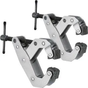 EHOMA 2 Pack Cantilever No-Twist Deep Throat T-Handle Multi-Purpose Lever Clamp, 3"