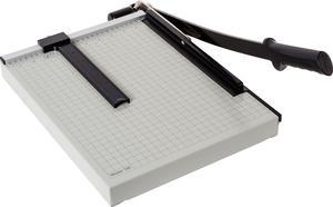Dahle Vantage 15e Paper Trimmer, 15" Cut Length, 15 Sheet, Automatic Clamp, Adjustable Guide, Metal Base with 1/2" Gridlines, Guillotine Paper Cutter