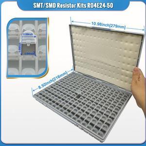 Profeesional SMD Resistor Kits 0603 Size 128 Values 50pcs/Value 1% Pre-Sorted and Stored in Special Enclosure for Technicians and Engineers R06E24-50