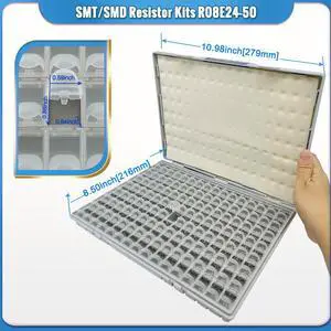 Profeesional SMD Resistor Kits 0805 Size 128 Values 50pcs/Value 1% Pre-Sorted and Stored in Special Enclosure for Technicians and Engineers R08E24-50