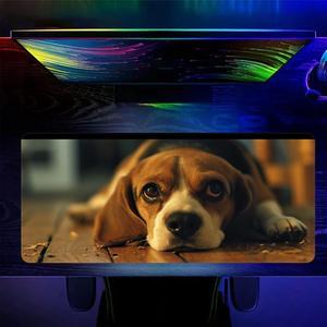 Beagle Mouse Pad - Mouse Mat for Home and Office, Large Gaming Mousepad Laptop Keyboard Mat with Non-Slip Rubber Base, Stitched Edges 30*60cm