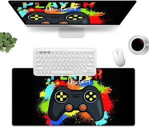 TURTLEDOVE Gamepad Mouse Pad - Mouse Mat for Home and Office, Large Gaming Mousepad Laptop Keyboard Mat with Non-Slip Rubber Base, Stitched Edges 30*60cm