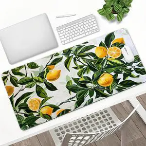 TURTLEDOVE Lemon tree Mouse Pad - Mouse Mat for Home and Office, Large Gaming Mousepad Laptop Keyboard Mat with Non-Slip Rubber Base, Stitched Edges 30*60cm