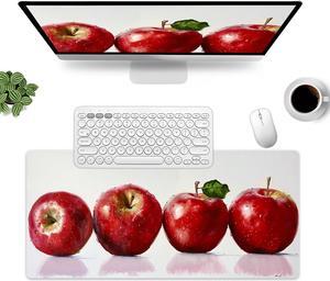 TURTLEDOVE Apple Mouse Pad - Mouse Mat for Home and Office, Large Gaming Mousepad Laptop Keyboard Mat with Non-Slip Rubber Base, Stitched Edges 30*60cm