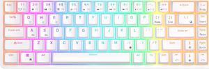 RK ROYAL KLUDGE RK G68 2.4Ghz Wireless/Bluetooth/Wired 65% Mechanical Keyboard Hot Swappable Gaming Keyboard for Win/Mac Blue Switch White