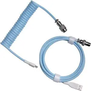 RK Royal Kludge Custom Make Single Sleeved Pet Mechanical Keyboard Coiled USB Blue