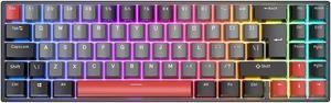 RK ROYAL KLUDGE RK71 Mechanical Gaming Keyboard 70% Layout Compact Small Keyboard Hot-Swappable Custom Keyboard 2.4G/Bluetooth5.0/USB-C Wired Keyboard Programmable Macro RGB Backlit Keyboard