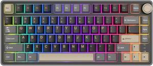 RK ROYAL KLUDGE R75 Wired Mechanical Keyboard with Volume Knob, 75% Percent Gaming Keyboard Custom Gasket Mount with MDA Profile PBT Keycaps, RGB Backlit, Hot Swappable Brown Switch