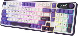 RK ROYAL KLUDGE S98 Mechanical Keyboard Smart Display Knob Top Mount 96% Wireless Mechanical Keyboard BT/2.4G/USB-C Hot Swappable Software Support 98 Keys