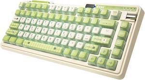 RK ROYAL KLUDGE K75 PRO+ RGB 75% Wireless Gasket Mechanical Keyboard Triple Mode BT 5.0/2.4G/USB-C 82 Keys Hot Swappable Gaming Keyboard Knob Power Display Custom Linear Switches