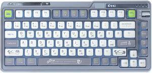 RK ROYAL KLUDGE K75 PRO+ RGB 75% Wireless Gasket Mechanical Keyboard Triple Mode BT 5.0/2.4G/USB-C 82 Keys Hot Swappable Gaming Keyboard w/Knob & Power Display Custom Tactile Switches