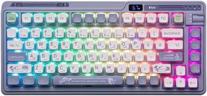 RK ROYAL KLUDGE K75 PRO+ RGB 75% Wireless Gasket Mechanical Keyboard Triple Mode BT 5.0/2.4G/USB-C 82 Keys Hot Swappable Gaming Keyboard Knob Power Display Custom Linear Switches