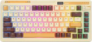 RK ROYAL KLUDGE KZZI K75 PRO RGB 75% Wireless Gasket Mechanical Keyboard Triple Mode BT5.0/2.4G/USB-C 82 Keys Hot Swappable Gaming Keyboard Knob Power Display Custom Tactile Switches