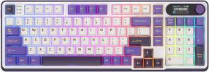 RK ROYAL KLUDGE S99 Mechanical Keyboard Top Mount TFT Screen 98 Keys RGB BT5.0/2.4G/USB-C Wireless Gamer Keyboard Hot Swappable Brown Switch