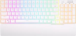 RK ROYAL KLUDGE RK96 Wireless Bluetooth Mechanical Keyboard 96 Keys RGB Tri-Mode BT5.0/2.4G/USB Hot-swappable Gamer Keyboard Red Switch White