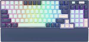 RK ROYAL KLUDGE RK96 Wireless Bluetooth Mechanical Keyboard 96 Keys RGB Tri-Mode BT5.0/2.4G/USB Hot-swappable Gamer Keyboard Red Switch Black