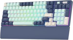 RK ROYAL KLUDGE RK96 Wireless Bluetooth Mechanical Keyboard 96 Keys RGB Tri-Mode BT5.0/2.4G/USB Hot-swappable Gamer Keyboard Blue Switch Black