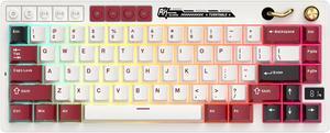 RK ROYAL KLUDGE M65 Wireless RGB Mechanical Keyboard with Volume Knob Tri-Mode 2.4G/USB-C/BT Gasket Mounted 60% Gaming Keyboard with 66Keys PBT Keycaps QMK/VIA Hot Swappable Cream Switch
