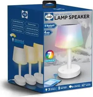 Sealy Bluetooth Multicolor Light-Up Lamp & Speaker w/ Brightness Levels