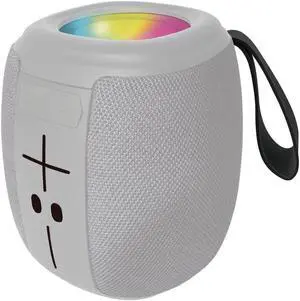 Biconic Oval Portable Bluetooth Speaker in Grey Waterproof Speakers 360° HD Surround Sound with Punchy Bass, Wireless Dual Pairing
