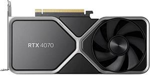 NVIDIA GeForce RTX 4070 Founder's Edition (FE) Graphics Card - Titanium and Black (900-1G141-2544-000)