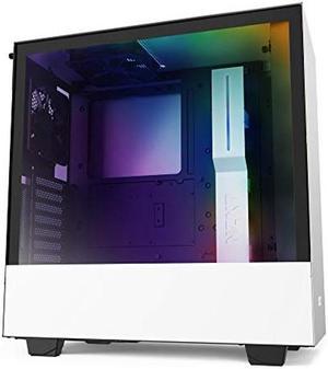 NZXT H510i - CA-H510i-W1 - Compact ATX Mid -Tower PC Gaming Case - Front I/O USB Type-C Port - Vertical GPU Mount - Tempered Glass Side Panel - Integrated RGB Lighting - White/Black