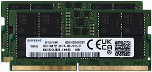 Samsung 32GB (2x16GB) DDR5 5600MHz PC5-44800 1Rx8 SODIMM CL46 1.1v M425R2GA3BB0-CWM RAM Memory Module Laptop Notebook Upgrade M425R4GA3BB0-CQK Adamanta
