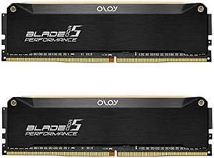 OLOy DDR5 RAM 32GB (2x16GB) Black Hairline Blade 6400 MHz CL32 1.35V Gaming UDIMM for Intel (MD5U1664320IRLDE)