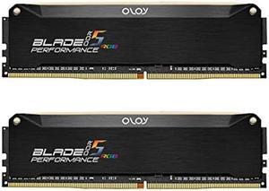 OLOy DDR5 RAM 32GB (2x16GB) Black Hairline Blade RGB 6000 MHz CL30 1.4V Gaming UDIMM (MD5U1660306BRKDE)