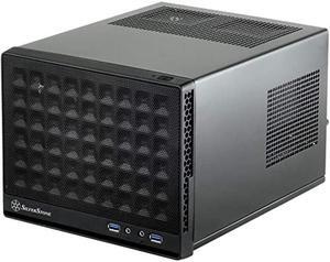 Silverstone Computer Case with Mesh Front Panel,Black (SG13B)