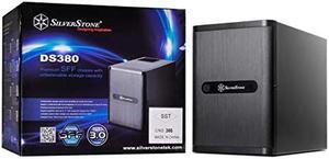 SilverStone Technology DS380B Premium Mini-Itx/DTX Small Form Factor NAS Computer Case, Black Newest Version DS380B-x