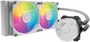 Cooler Master MasterLiquid 240L Core White 240mm Close-Loop AIO Liquid Cooler, ARGB Sync, Gen S Coldplate Pump, 120mm PWM, CryoFuze 14W/mK, AMD Ryzen AM5/AM4, Intel LGA1700/1200 (MLW-D24M-A18PZ-RW)
