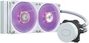 CoolerMaster MasterLiquid ML240L RGB V2 White,Close-Loop AIO CPU Liquid Cooler, Gen3 Dual Chamber Pump,240mm Radiator,SickleFlow 120 PWM ARGB, AMD Ryzen AM5/AM4, Intel LGA1700/1200 (MLW-D24M-A18PC-RW)