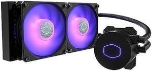 CoolerMaster MasterLiquid ML240L RGB V2, Close-Loop AIO CPU Liquid Cooler, Gen3 Dual Chamber Pump, 240mm Radiator, SickleFlow 120 PWM ARGB, AMD Ryzen AM5/AM4, Intel LGA1700/1200 (MLW-D24M-A18PC-R2)