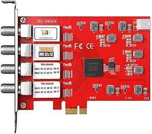 TBS 6904SE DVB-S2 / S / S2X Quad Tuner PCIe Card for Satellite Live TV